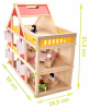Drewniany domek dla lalek z meblami + 3 lalki gratis!
